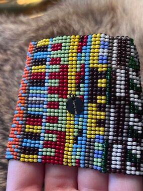 Chan Luu tapestry style seed-bead bracelet